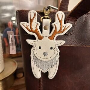 Portland Leather Stag Deer Bag Charm Crossbody Bag Flair Deer Woodland Charm
